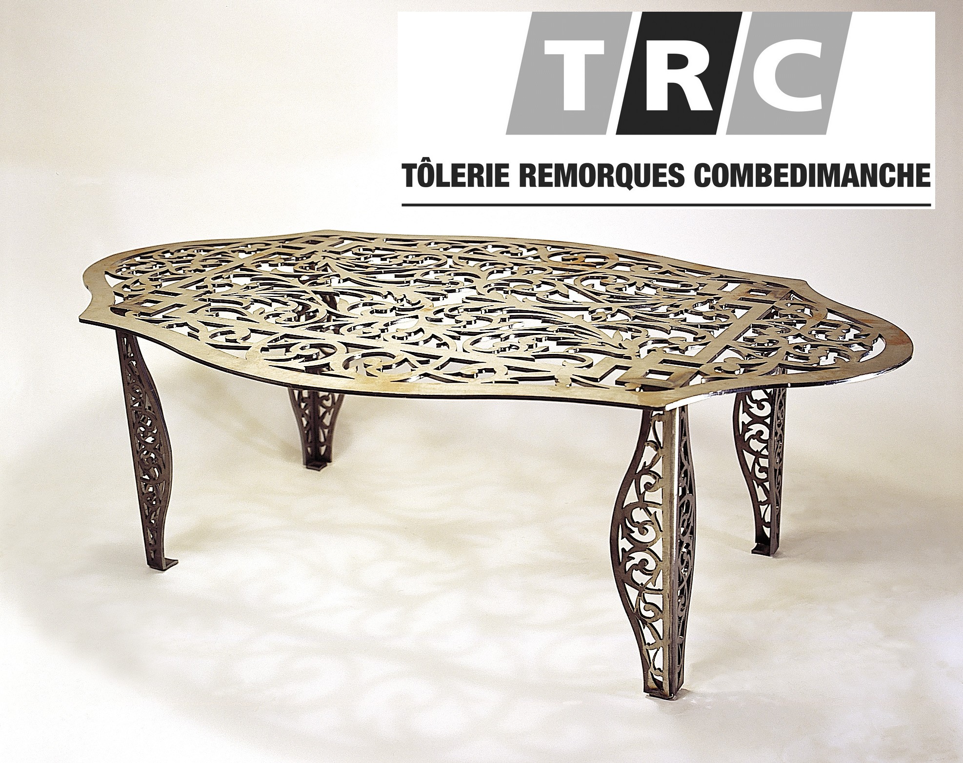 TABLE haute metallique fer forge trc