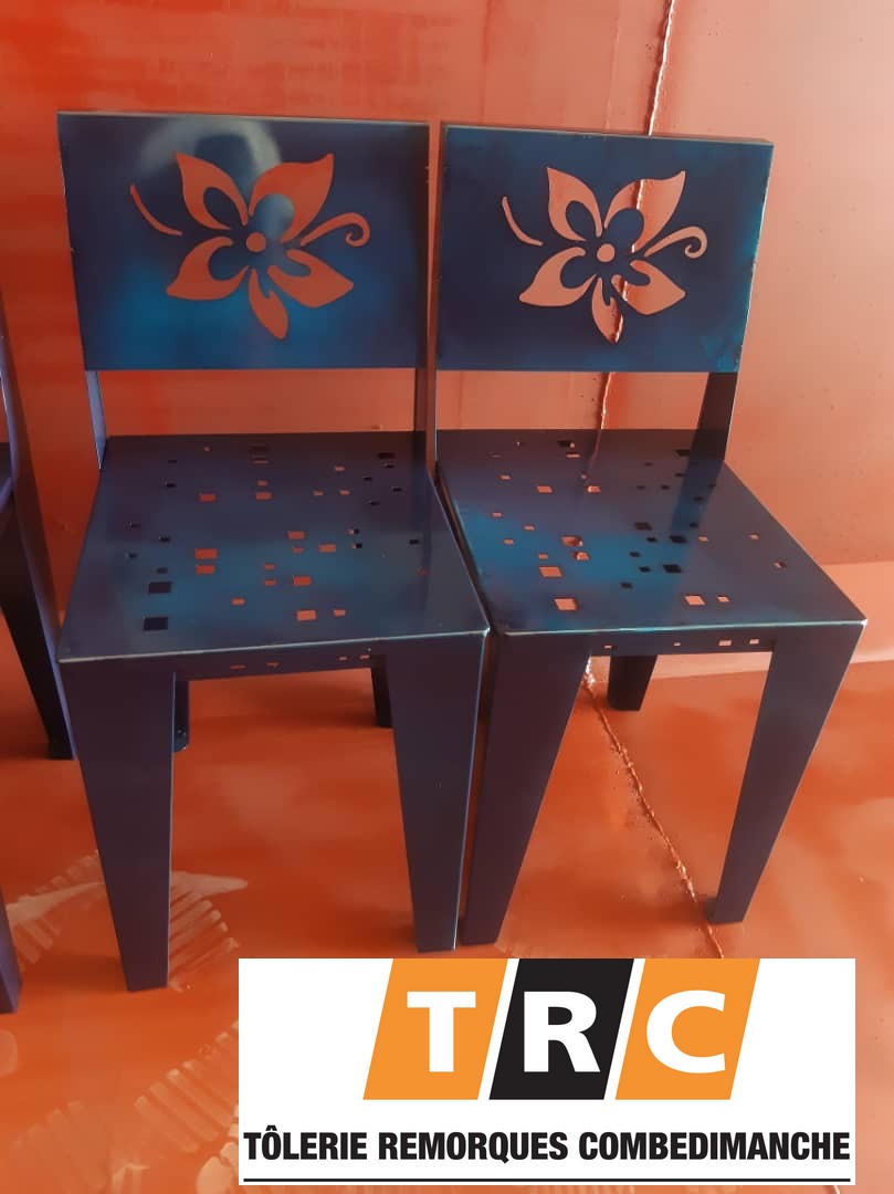 chaise metallique decorative trc