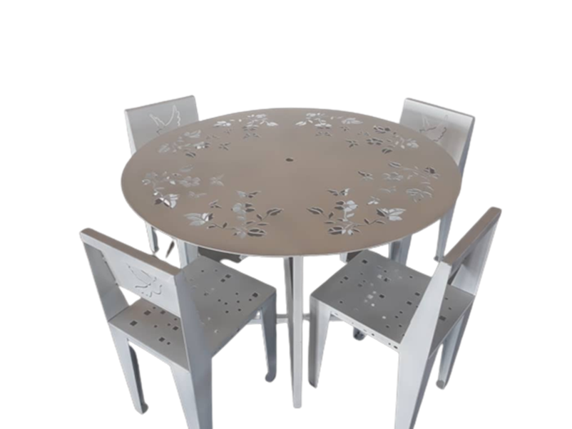 ensemble table chaise de jardin