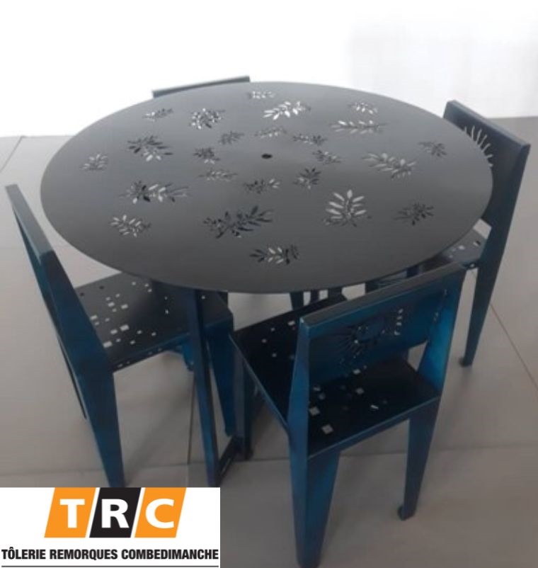 table etchaises noir